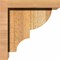 Ekena Millwork Ridgewood Rough Sawn Corbel w/Backplate, Western Red Cedar, 6"W x 8"D x 8"H COR06X08X08RID01RWR - alternate 3
